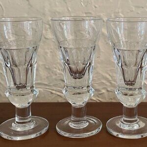 Set of 6 Vintage Victorian Cordial Sherry Glasses 4 3/8 Inches Tall Hold 1.5 Oz.